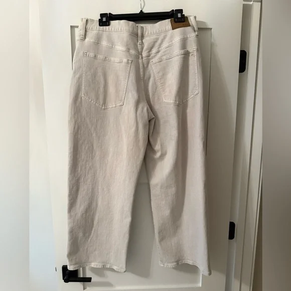 Madewell The Perfect Vintage Wide-Leg Crop Jean - Size 32 (Stone Denim) - Picture 3 of 7